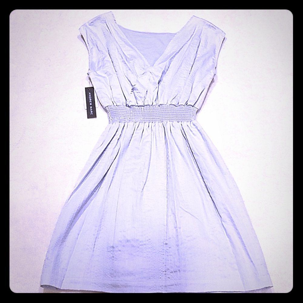 Andrew Marc baby blue/silver dress